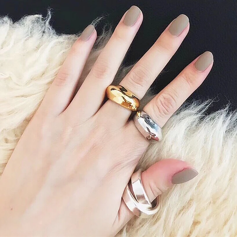 Punk Gold Silver Color Metal Geometric Rings For Women Party Fashion Simple Elegant Wedding lovers Rings Round Bijoux Femme New
Punk Gold Silver Color Metal Geometric Rings For Women Party Fashion Simple Elegant Wedding lovers Rings Round Bijoux Femme New