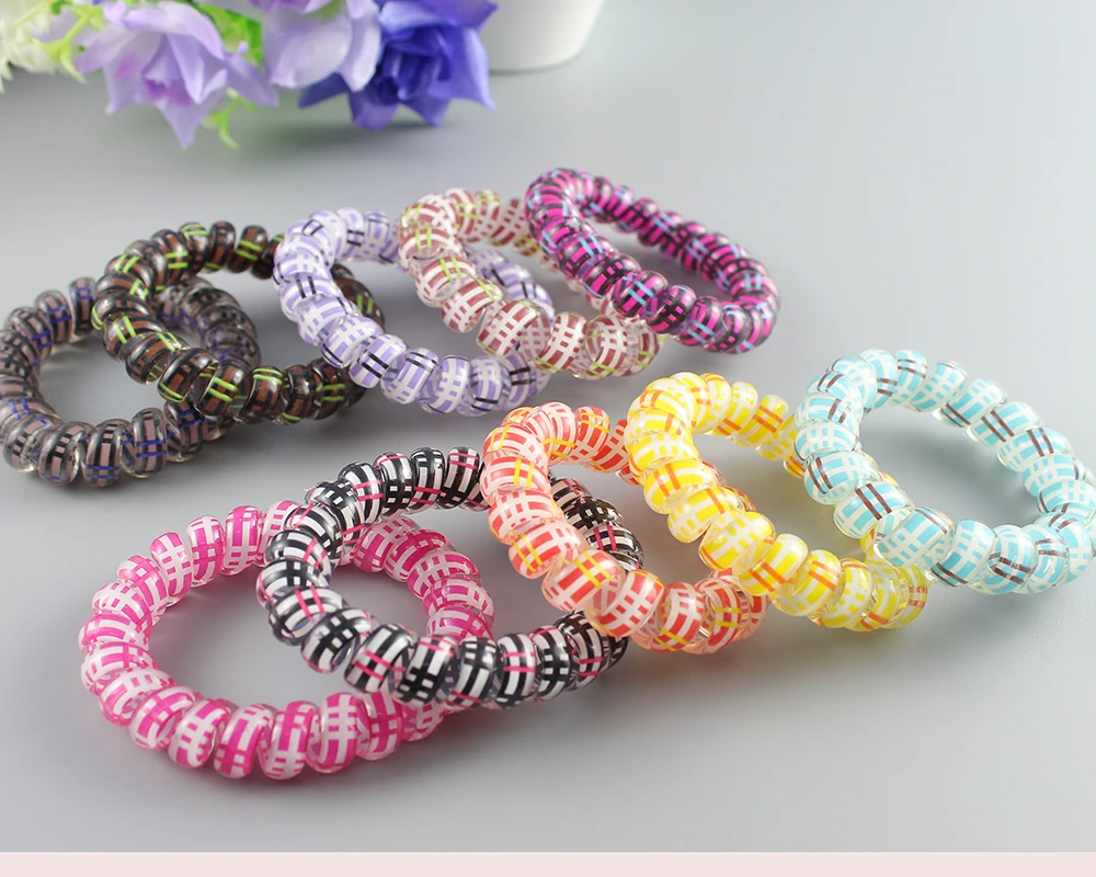 10pcs/lot Telephone Cord Hair Tie Elastic Rubber Bands For Girl Ponytail Holders Hair Gum Hair Scrunchies for Women
10pcs/lot Telephone Cord Hair Tie Elastic Rubber Bands For Girl Ponytail Holders Hair Gum Hair Scrunchies for Women