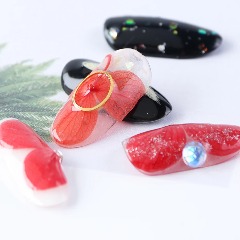4pcs 3D Dried Flowers Nail Art Decoration Colorful Natural Floral Design UV Gel Polish Sticker Jewelry Tips Accessories LA1500-1 (4)