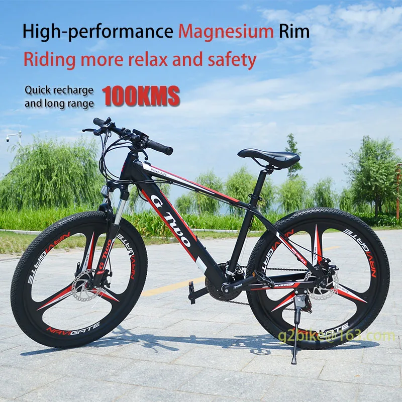 G Two 2018 new 26inch 21Speed Magnesium Wheel Powerful Electric MTB Lithium Battery 250W 36V 10.5ah eBike with invisible batter
G Two 2018 new 26inch 21Speed Magnesium Wheel Powerful Electric MTB Lithium Battery 250W 36V 10.5ah eBike with invisible batter