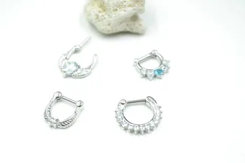 Lot 20pcs 14g~1.6mm NEW CZ Clicker Hoop Septum Jewerly Nose Ring Nose/Ear Hoop Ring Body Jewelry
Lot 20pcs 14g~1.6mm NEW CZ Clicker Hoop Septum Jewerly Nose Ring Nose/Ear Hoop Ring Body Jewelry