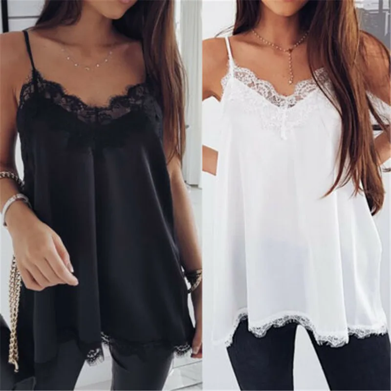 Lady Solid Strap lace Crochet Stitching V-neck Camis Silk Robe Camis summer casual loose Vest top Slim Outer Wear Tank Tops
Lady Solid Strap lace Crochet Stitching V-neck Camis Silk Robe Camis summer casual loose Vest top Slim Outer Wear Tank Tops