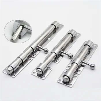Thick stainless steel door bolt lock Length anti-theft Door Latch Sliding Lock Barrel Bolt 6/8/10 inch