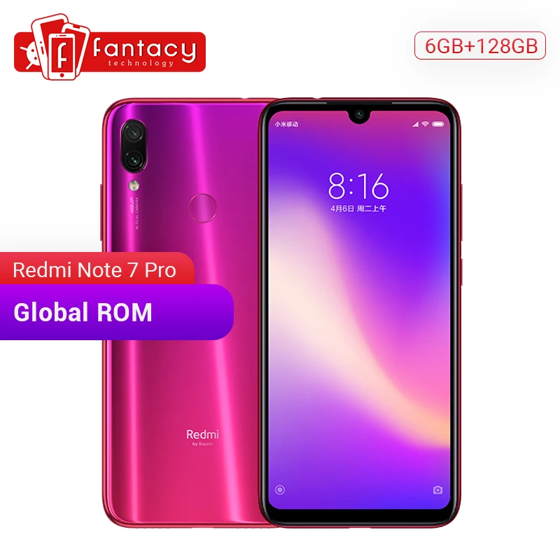 Original Xiaomi Redmi Note 7 Pro 6GB 128GB 48MP IMX 586 Camera Snapdragon 675 Octa Core 6.3'' FHD Screen Mobile Phone 4000mAh
Original Xiaomi Redmi Note 7 Pro 6GB 128GB 48MP IMX 586 Camera Snapdragon 675 Octa Core 6.3'' FHD Screen Mobile Phone 4000mAh