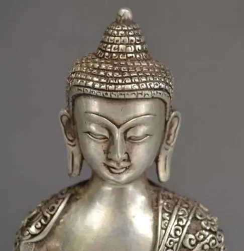 S1166 China Tibetan Buddhist White copper Sakyamuni Shakyamuni Medicine Buddha Statue
S1166 China Tibetan Buddhist White copper Sakyamuni Shakyamuni Medicine Buddha Statue