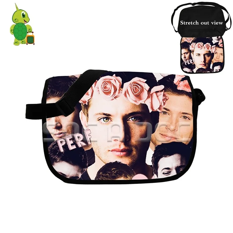Famous Star Jensen Ackles Supernatural Collages Messenger Bag Women Men Crossbody Handbag School Shoulder Bags for Teenagers
Famous Star Jensen Ackles Supernatural Collages Messenger Bag Women Men Crossbody Handbag School Shoulder Bags for Teenagers