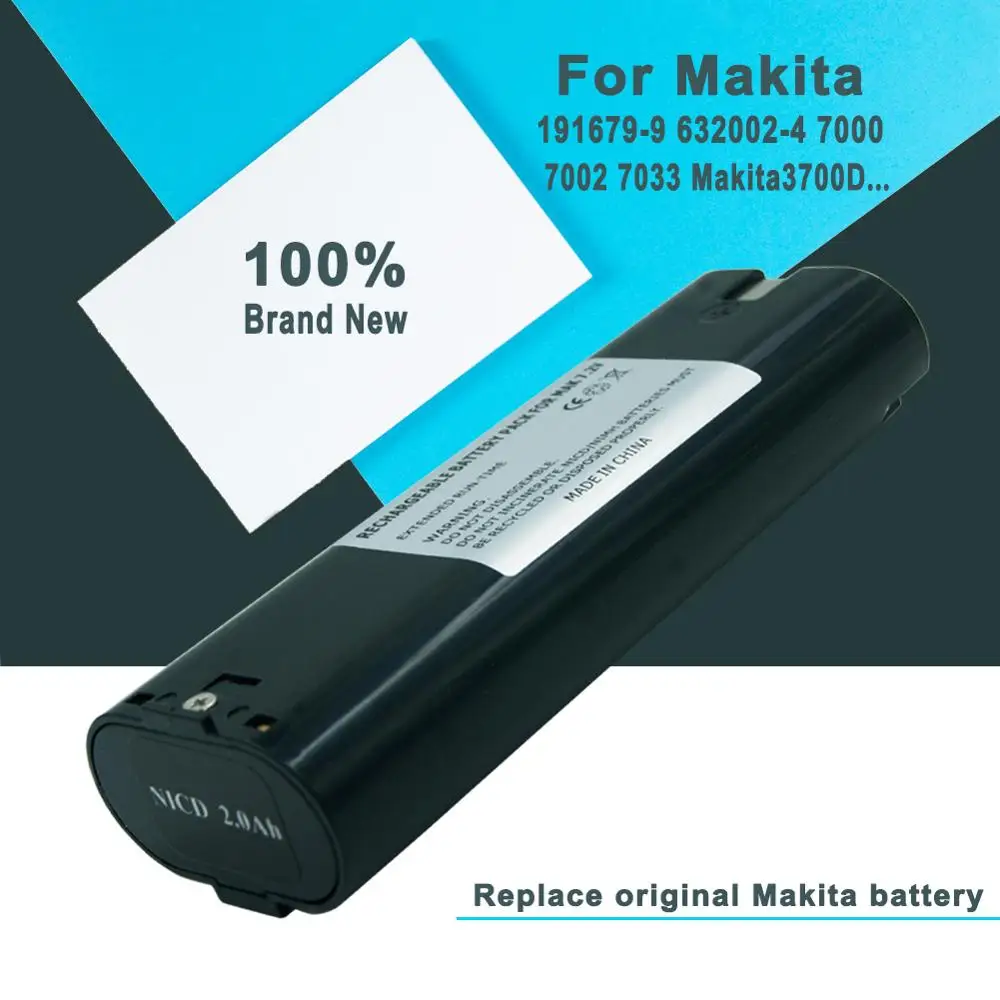 Новая запасная аккумуляторная батарея Ni CD 7 2 в 2000 мАч для инструментов Makita 191679 9