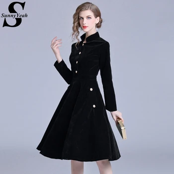 SunnyYeah Women Black Winter Dress Velvet Midi Vintage Dress Ladies Long Sleeve Elegant Party Dresses Female Vestidos Clothing
SunnyYeah Women Black Winter Dress Velvet Midi Vintage Dress Ladies Long Sleeve Elegant Party Dresses Female Vestidos Clothing