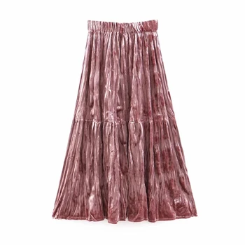 New Pink Women Pink Velvet Skirts 2019 Ladies Sweet Pleated Skirt Knitted Street-wear Girls Chic Clothes Jupe Femme Faldas Mujer
New Pink Women Pink Velvet Skirts 2019 Ladies Sweet Pleated Skirt Knitted Street-wear Girls Chic Clothes Jupe Femme Faldas Mujer