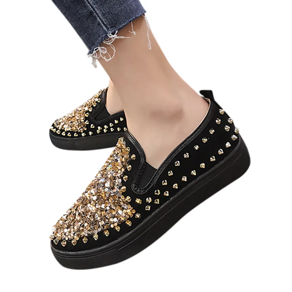 2019 Fashion Women shoes rhinestone rivets casual shoes unisex loafers shoes Woman Ladies sneakers men shoes#G4
2019 Fashion Women shoes rhinestone rivets casual shoes unisex loafers shoes Woman Ladies sneakers men shoes#G4