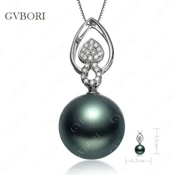 GVBORI Tahiti Black Pearls diamond Pendant +925 Sterling Silver Chain NecklaceFashion Style Fine Jewelry Free ShippingPP169YL
GVBORI Tahiti Black Pearls diamond Pendant +925 Sterling Silver Chain NecklaceFashion Style Fine Jewelry Free ShippingPP169YL