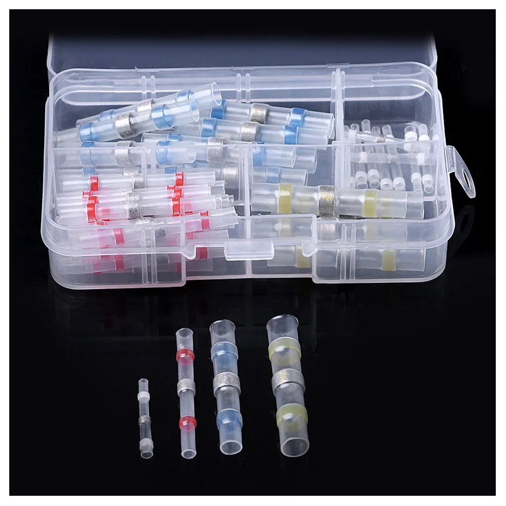 50/100Pcs Solder Seal Heat Shrink Sleeve Set With Storage Box Butt Wire Splice Terminal Connector KM88
50/100Pcs Solder Seal Heat Shrink Sleeve Set With Storage Box Butt Wire Splice Terminal Connector KM88