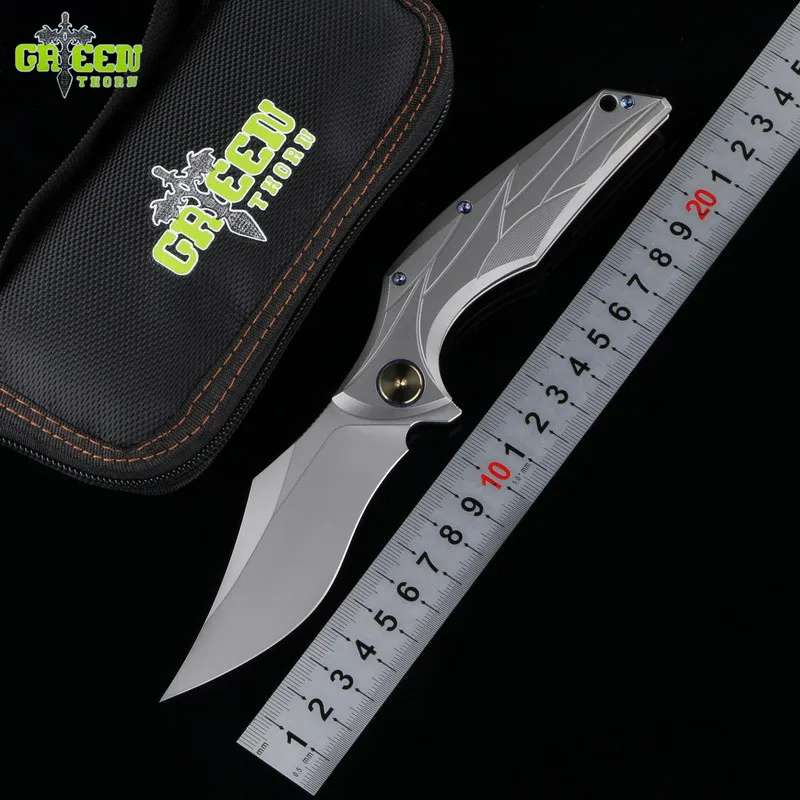 Green thorn original Yanyue folding knife M390 blade TC4 Titanium 3D handle outdoor camping hunting pocket fruit Knives EDC tool
Green thorn original Yanyue folding knife M390 blade TC4 Titanium 3D handle outdoor camping hunting pocket fruit Knives EDC tool