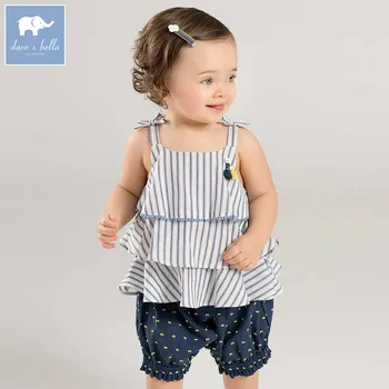 Dave bella summer baby girls clothing sets children fashion striped suits kids high quality clothes DBZ7601
Dave bella summer baby girls clothing sets children fashion striped suits kids high quality clothes DBZ7601