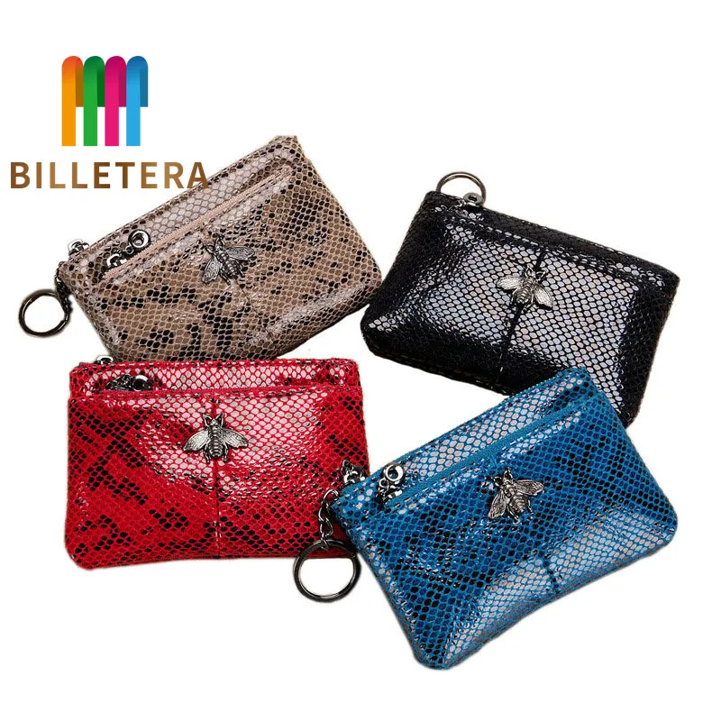 BILLETERA Women Mini Wallet Fashion Snake Pattern Genuine Leather Coin Purse Coin Credit Card Keys Pouch
BILLETERA Women Mini Wallet Fashion Snake Pattern Genuine Leather Coin Purse Coin Credit Card Keys Pouch