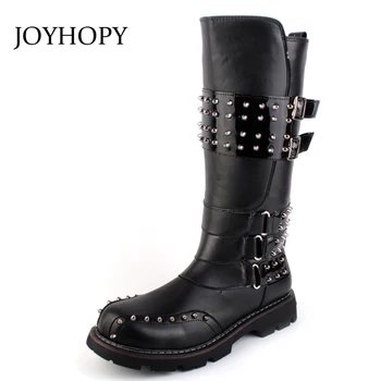 Winter Punk Cowboy Boots Leather Men Thick Bottom Stage Performance Rock Shoes Fashion High Tube Motorcycle Riding Boots AMB2029
Winter Punk Cowboy Boots Leather Men Thick Bottom Stage Performance Rock Shoes Fashion High Tube Motorcycle Riding Boots AMB2029