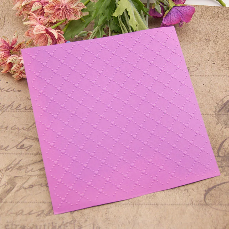 Heart dot Lattice Textured Embossing Folder Plastic for Card Making emboss Folders Scrapbooking paper craft supplies New 2019
Heart dot Lattice Textured Embossing Folder Plastic for Card Making emboss Folders Scrapbooking paper craft supplies New 2019