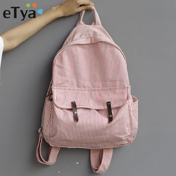 eTya Preppy Style Canvas Women Backpack Female Soft Fabric School Backpack for Teenagers Girls Striped Backpack Travel Bag
eTya Preppy Style Canvas Women Backpack Female Soft Fabric School Backpack for Teenagers Girls Striped Backpack Travel Bag