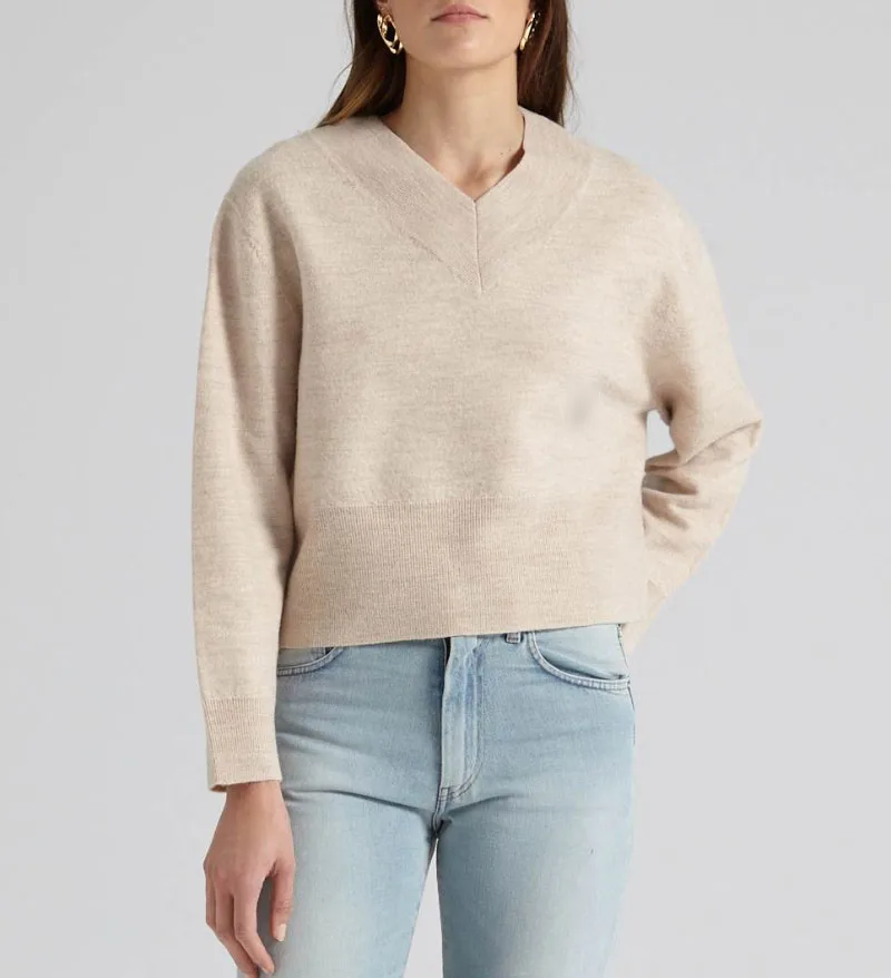 100% WOOL FORNELLS KNIT V-neck Ribbed HEM Front Monogram Embroidered Long Sleeved Short Basic Jumper Beige Jersey Top Pullovers
100% WOOL FORNELLS KNIT V-neck Ribbed HEM Front Monogram Embroidered Long Sleeved Short Basic Jumper Beige Jersey Top Pullovers