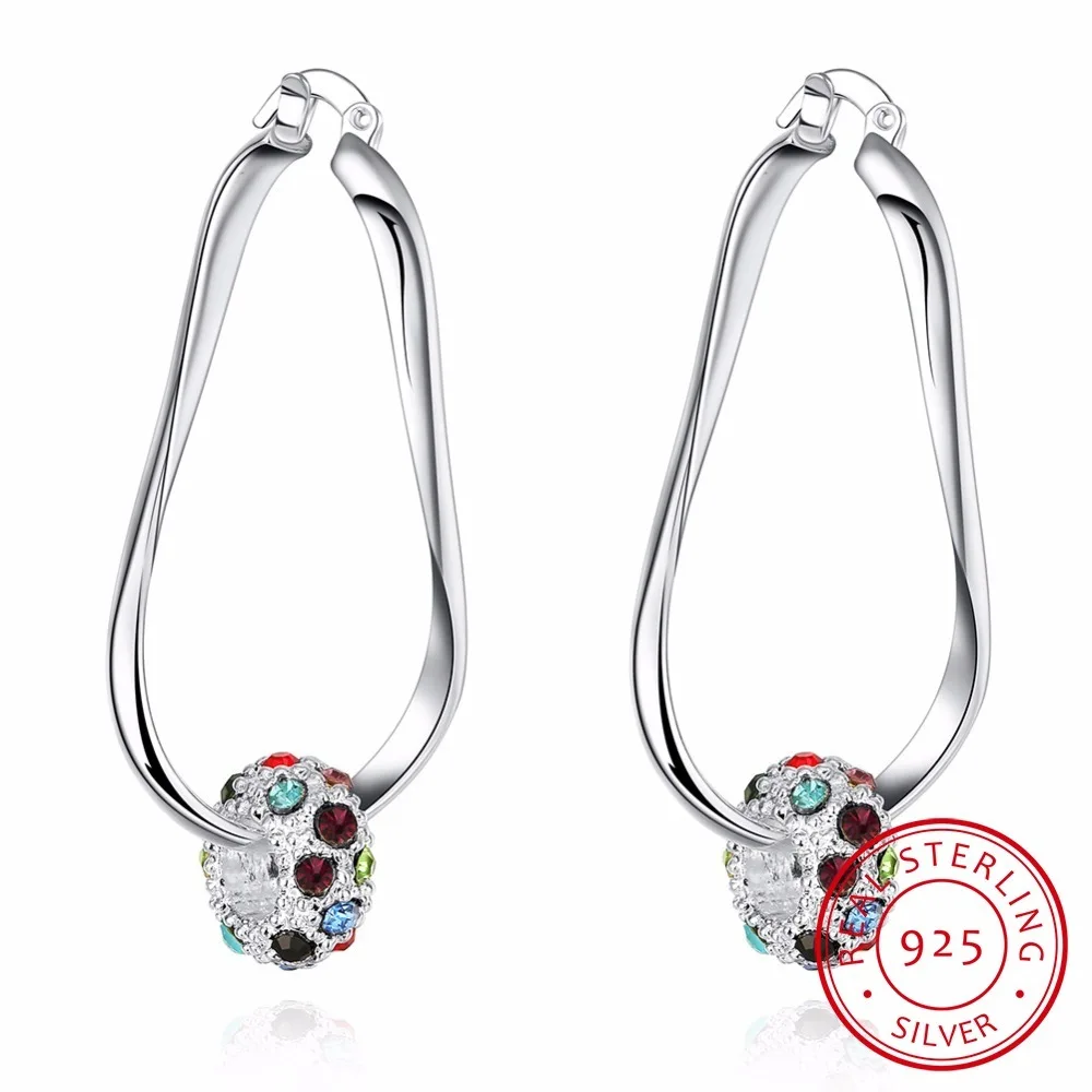 Lekani Hot Sell 925 Sterling Silver Ball Hoop Earrings Multicolor Aaa Zirconia Beads Earrings For Women Fine Jewelry
Lekani Hot Sell 925 Sterling Silver Ball Hoop Earrings Multicolor Aaa Zirconia Beads Earrings For Women Fine Jewelry