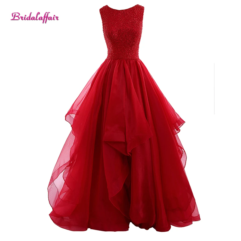 Real Photo Red Organza O Neck Ball Gown Prom Dresses 2017 Custom made Sleeceless Backless Evening Gown Court Train Robe de festa
Real Photo Red Organza O Neck Ball Gown Prom Dresses 2017 Custom made Sleeceless Backless Evening Gown Court Train Robe de festa