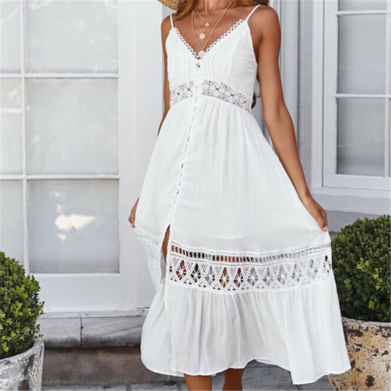 Sexy Women Summer Boho Long Maxi Dress Evening Party Beach Sundress Formal Dress Women Elegant Dresses Hollow Out Ladies Dresses
Sexy Women Summer Boho Long Maxi Dress Evening Party Beach Sundress Formal Dress Women Elegant Dresses Hollow Out Ladies Dresses