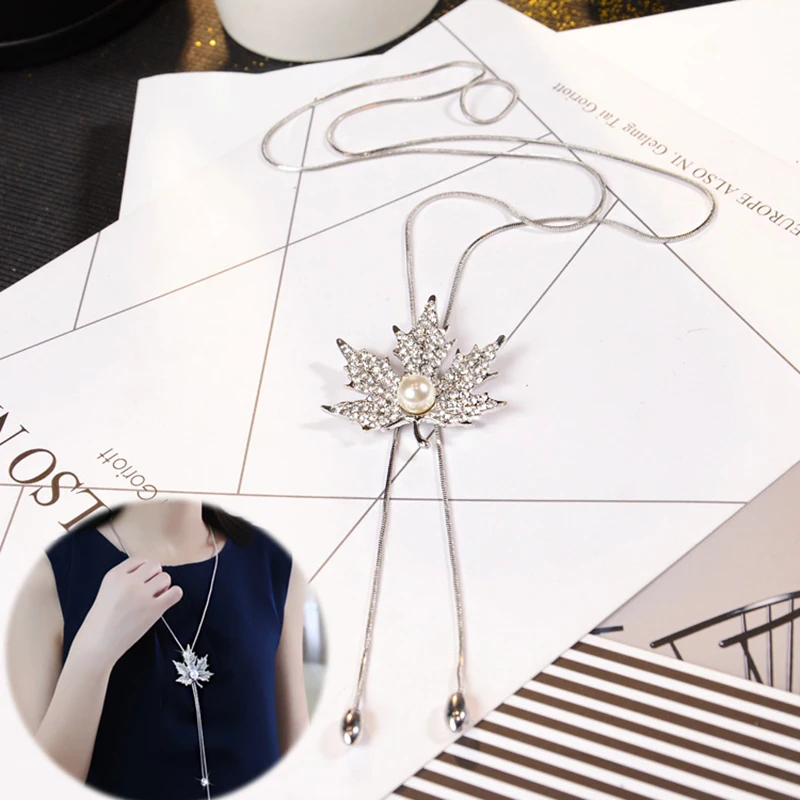 Shining Full Rhinestone Neck Accessories Women Fashion Necklaces Pearl Necklace Leaf Party Elegant Pendant Jewelry Long Chain
Shining Full Rhinestone Neck Accessories Women Fashion Necklaces Pearl Necklace Leaf Party Elegant Pendant Jewelry Long Chain