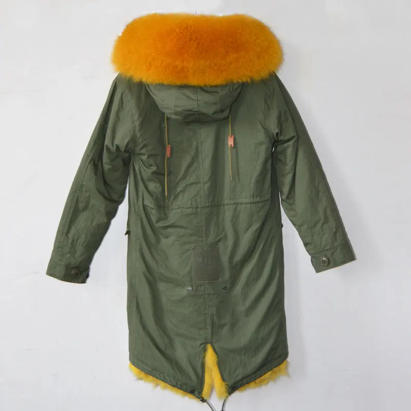 Итальянский дизайн большого бренда Женская куртка/парка/армейская зеленая