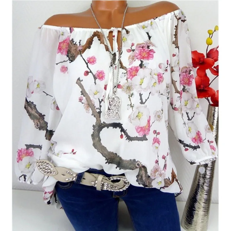 S-5XL Plus Size Sexy Lady Elegant Floral Print Off Shoulder Half Sleeve Blouse 2019 New Spring Workwear Women Tops And Blouses
S-5XL Plus Size Sexy Lady Elegant Floral Print Off Shoulder Half Sleeve Blouse 2019 New Spring Workwear Women Tops And Blouses