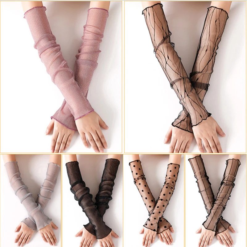 Women's Summer Sun Protection Sleeves Mesh Lace UV Thin Long-sleeved Bike Breathable Cycling Gloves Driving Arm Warmers Sleeves
Women's Summer Sun Protection Sleeves Mesh Lace UV Thin Long-sleeved Bike Breathable Cycling Gloves Driving Arm Warmers Sleeves