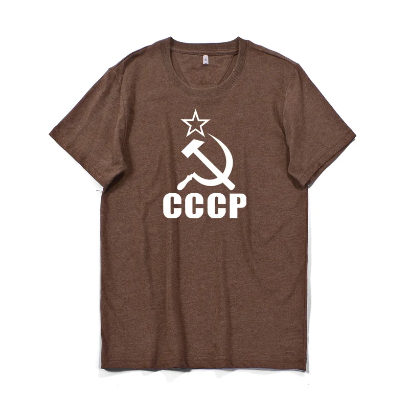 Casual Men's Cotton T-shirt CCCP Star Hammer and Sickle Printed Short Sleeve O-neck elastic breathable men half-sleeved tee
Casual Men's Cotton T-shirt CCCP Star Hammer and Sickle Printed Short Sleeve O-neck elastic breathable men half-sleeved tee