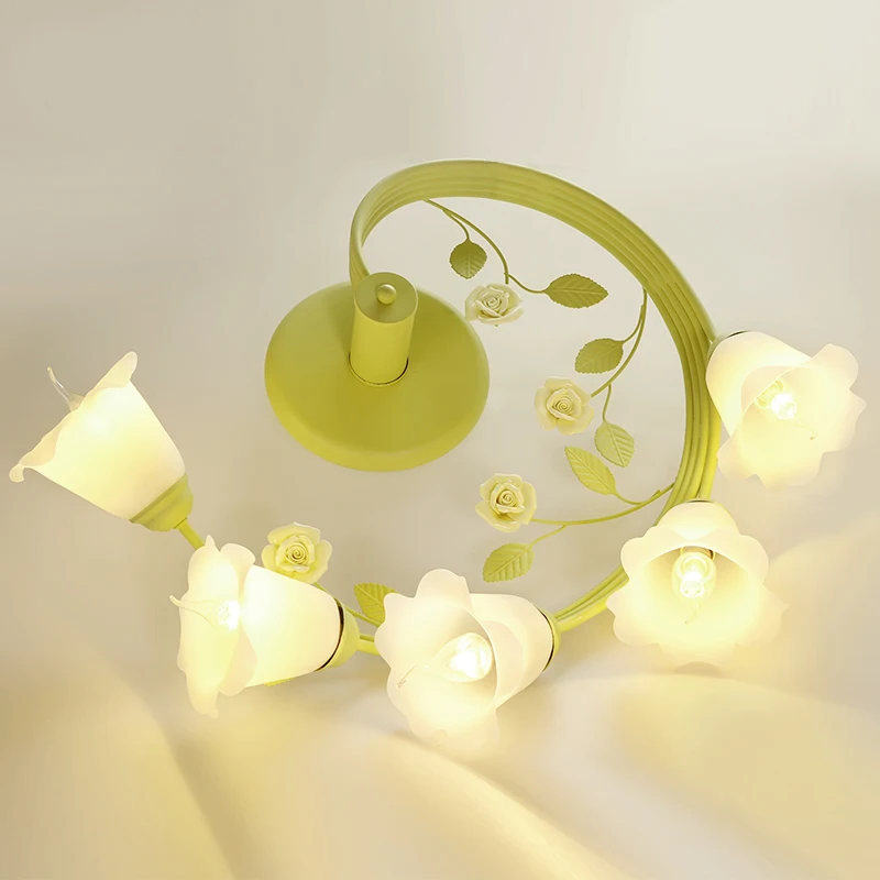 

Современные светодиодные потолочные лампы, подвесной светильник для столовой, кухни, светодиодный потолочный светильник, осветительные приборы, романтичный цветок