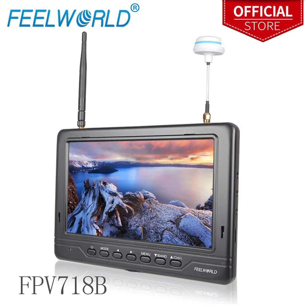FPV718B 7 Inch IPS FPV Monitor 1024x600 Dual 5.8G 40CH Diversity Receiver Black Feelworld Hdmi Monitor LCD Monitor 
FPV718B 7 Inch IPS FPV Monitor 1024x600 Dual 5.8G 40CH Diversity Receiver Black Feelworld Hdmi Monitor LCD Monitor