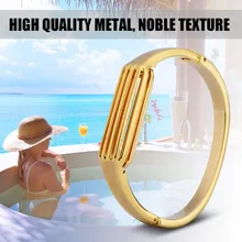 Smart Bracelet Strap Metal Wristband Stripe Bracelet for Fitbit Flex 2