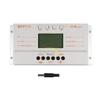 Solar Panel Controller MPPT 30A LCD Display 12V 24V Solar Regulator with Load Light and Timer Control for Max 50V Input
Solar Panel Controller MPPT 30A LCD Display 12V 24V Solar Regulator with Load Light and Timer Control for Max 50V Input