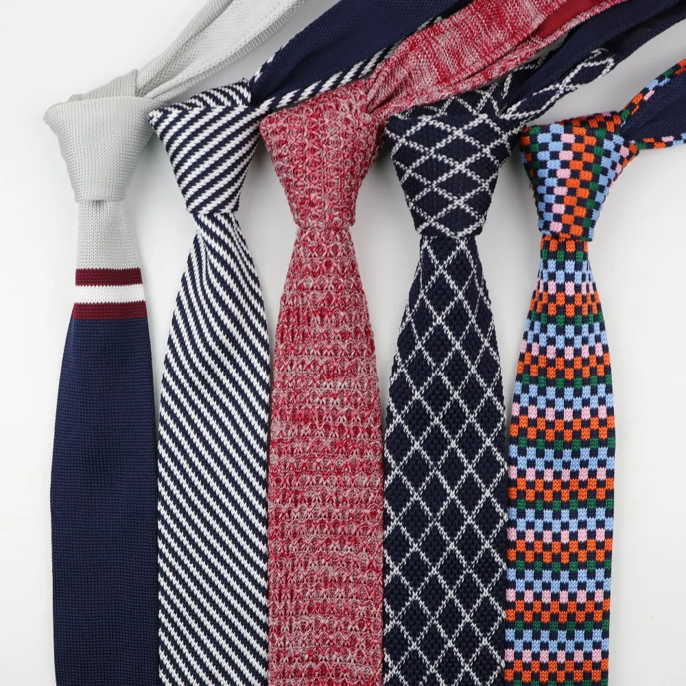 

Men's Colourful Tie Knit Knitted Ties Necktie Diagonal Striped Color Narrow Slim Skinny Woven Plain Cravate Narrow Neckties