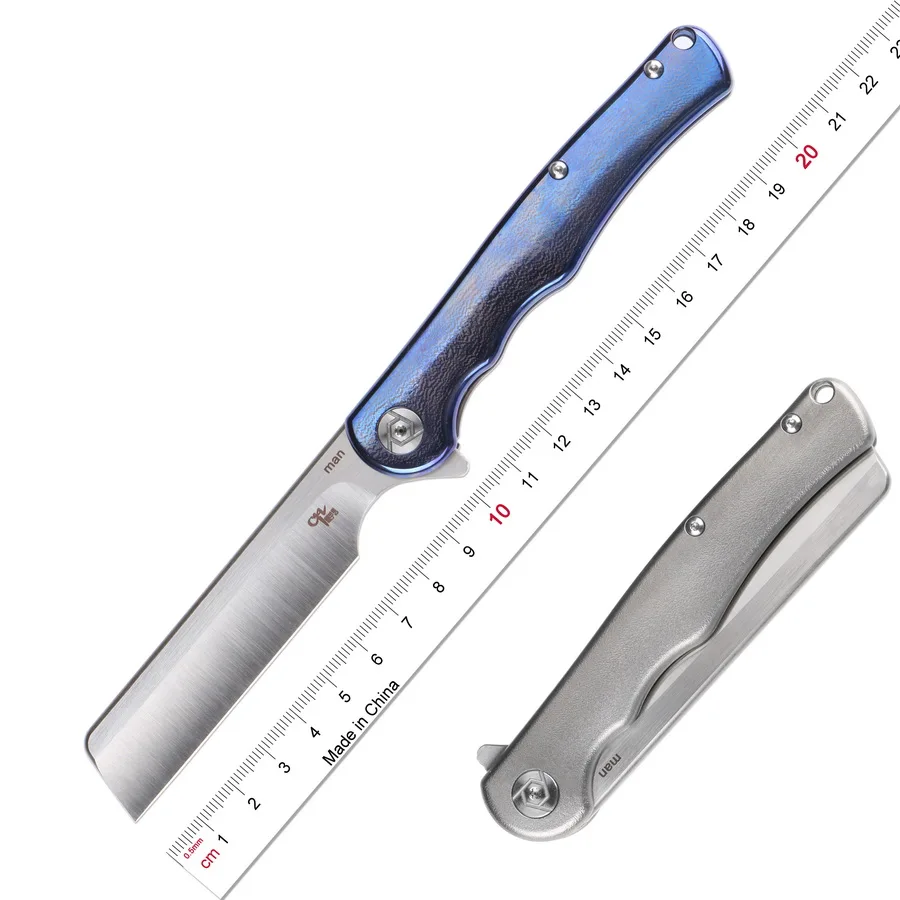 CH men gift razor 3.661" S35VN blade titanium handle camping hunting supplies outdoor Flipper folding knife EDC tool fruit knife
CH men gift razor 3.661" S35VN blade titanium handle camping hunting supplies outdoor Flipper folding knife EDC tool fruit knife