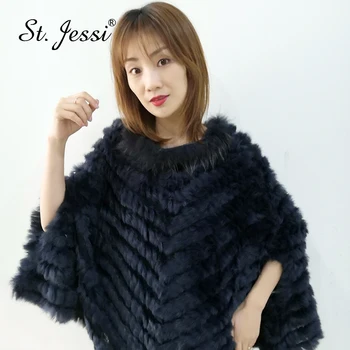ST.Jessi 2019 Women Ponchos and Capes Knitted Rabbit Fur Cloak Luxury Raccoon Collar Triangle Pullover Pashmina Plus Size
ST.Jessi 2019 Women Ponchos and Capes Knitted Rabbit Fur Cloak Luxury Raccoon Collar Triangle Pullover Pashmina Plus Size
