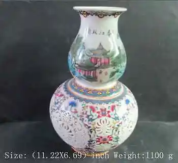 Antique hollow out two pieces of beautiful spring scenery of ceramic vase/9-346
Antique hollow out two pieces of beautiful spring scenery of ceramic vase/9-346