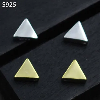 2pcs Genuine Real Pure Solid 925 Sterling Silver Triangular Spacer Loose Beads Necklace Bracelet Jewelry Making Findings Bead
2pcs Genuine Real Pure Solid 925 Sterling Silver Triangular Spacer Loose Beads Necklace Bracelet Jewelry Making Findings Bead