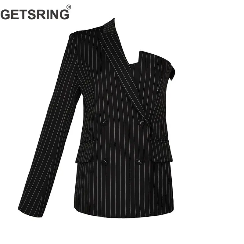 GETSRING Women Coat V-Neck Black Stripe Hollow Irregular Suit Women 2018 New Fashion Asymmetry Black Women Coats Vintage Tops
GETSRING Women Coat V-Neck Black Stripe Hollow Irregular Suit Women 2018 New Fashion Asymmetry Black Women Coats Vintage Tops