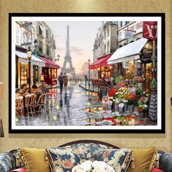5D Diy Diamond Painting Full Drill Square Diamond Embroidery Romantic Paris Street View European Home Decoration Accessories
5D Diy Diamond Painting Full Drill Square Diamond Embroidery Romantic Paris Street View European Home Decoration Accessories