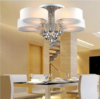 Modern and simple led crystal ceiling lamp round creative warm living room lamp
Modern and simple led crystal ceiling lamp round creative warm living room lamp