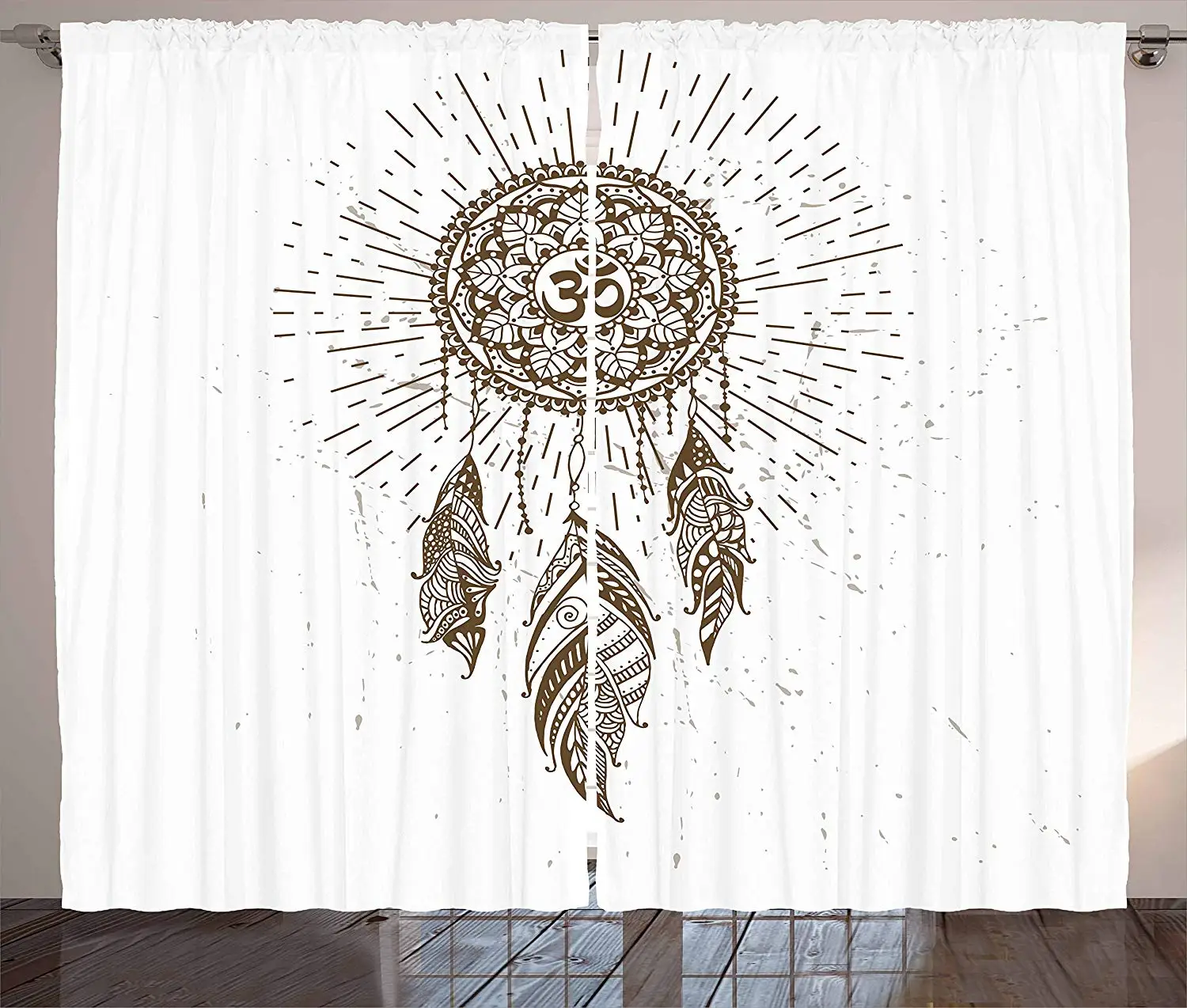 Yoga Curtains Hand Drawn Style Dreamcatcher with Mandala Ancient Spiritual Symbol Hippie Art Window Drapes for Bedroom Kitchen
Yoga Curtains Hand Drawn Style Dreamcatcher with Mandala Ancient Spiritual Symbol Hippie Art Window Drapes for Bedroom Kitchen