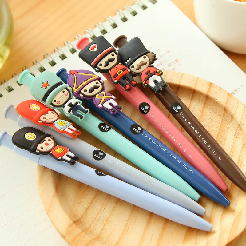 Fast Shipping Cute Kawaii Cartoon British Style Soldiers Pressed Gel Pen 0.5mm Toys For Action Figure | Игрушки и хобби