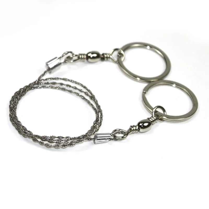 55cm 25g Stainless Steel Wire Saw Emergency Travel Kit Camp Hike Scroll Outdoor Survive Silver Tool Hunt Flint Cut Equipment
55cm 25g Stainless Steel Wire Saw Emergency Travel Kit Camp Hike Scroll Outdoor Survive Silver Tool Hunt Flint Cut Equipment