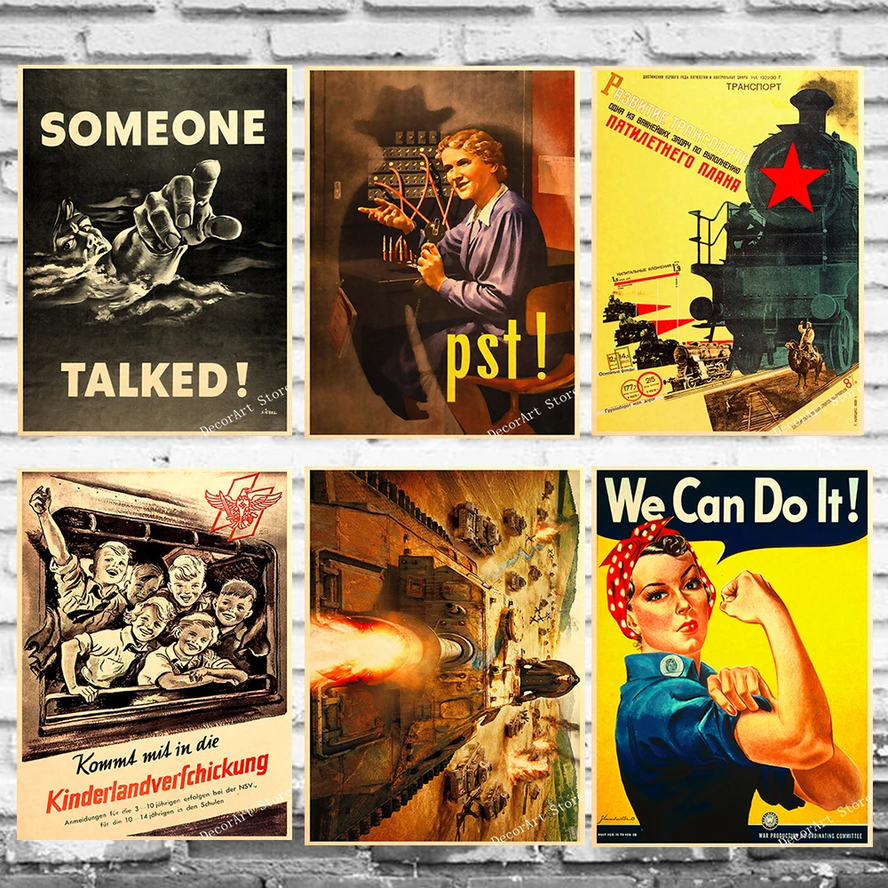 WW2 We Can Do It America CCCP Tank Canvas Painting Vintage Wall Kraft Posters Coated Wall Stickers Home Decoration Pictures Gift
WW2 We Can Do It America CCCP Tank Canvas Painting Vintage Wall Kraft Posters Coated Wall Stickers Home Decoration Pictures Gift