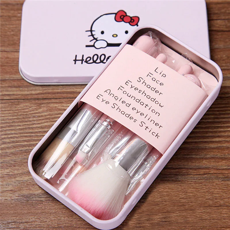 Mini Makeup brushes Set Hello Kitty Pink powder cosmetics kit eyeshadow make up brushes beauty tools with Metal box
Mini Makeup brushes Set Hello Kitty Pink powder cosmetics kit eyeshadow make up brushes beauty tools with Metal box