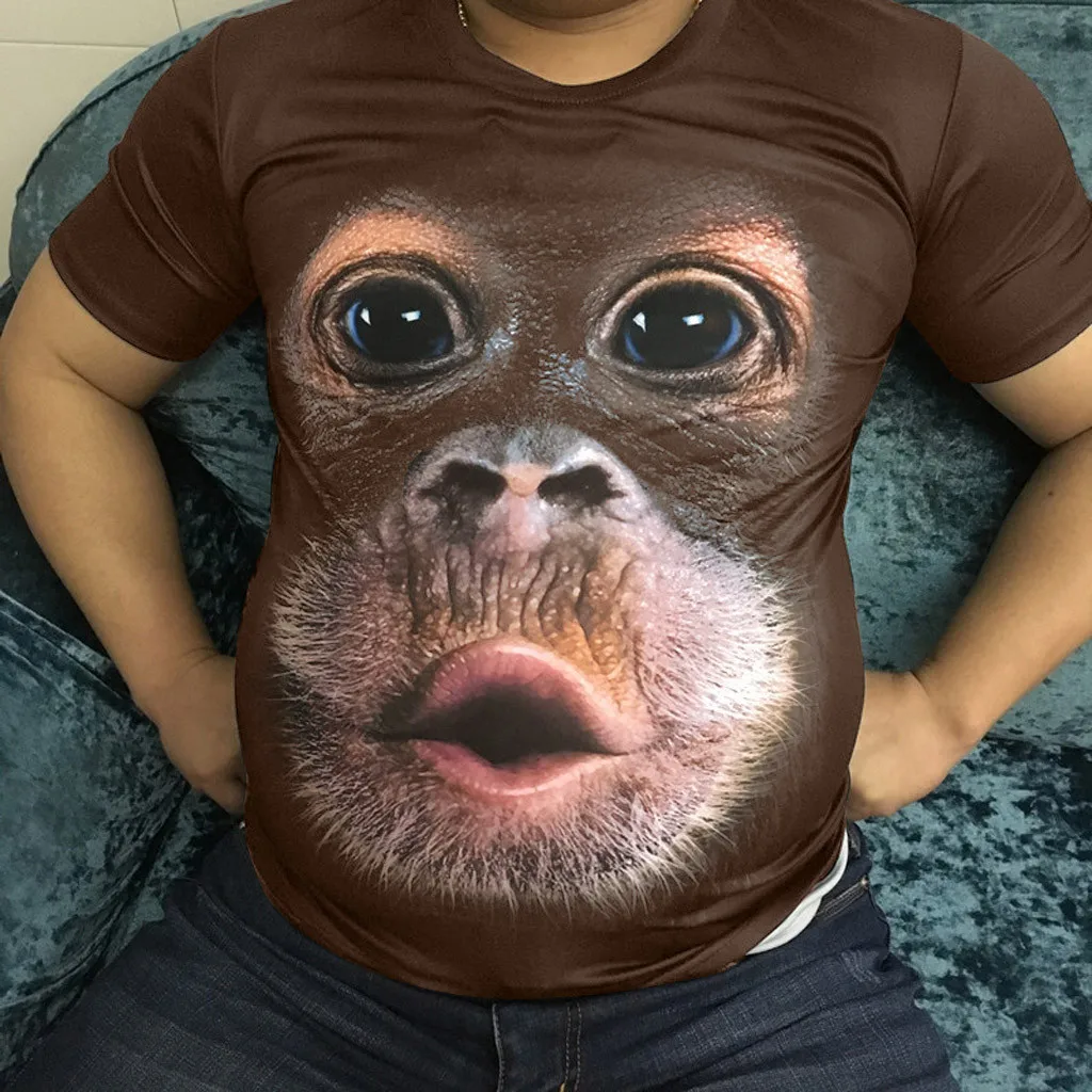 Men's T-Shirts 3D Printed Animal Monkey tshirt Short Sleeve Funny Design Casual Tops Tees Male Halloween t shirt O-Neck Short
Men's T-Shirts 3D Printed Animal Monkey tshirt Short Sleeve Funny Design Casual Tops Tees Male Halloween t shirt O-Neck Short