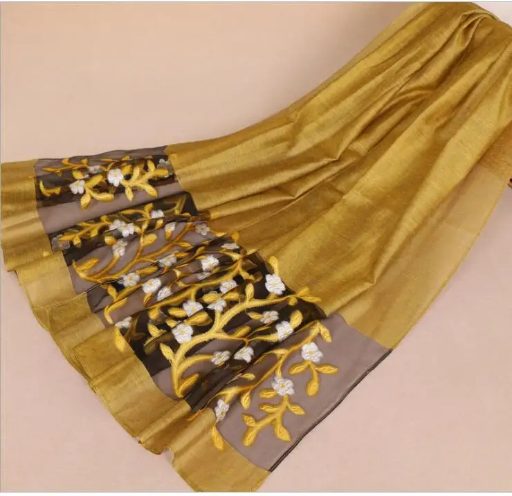 Summer Pretty Floral Thin Women's Hijabs Summer Muslim Gauzy Scarves Headscarf Silk Embroidered Organza Long Shawl Wrap 70X185cm
Summer Pretty Floral Thin Women's Hijabs Summer Muslim Gauzy Scarves Headscarf Silk Embroidered Organza Long Shawl Wrap 70X185cm